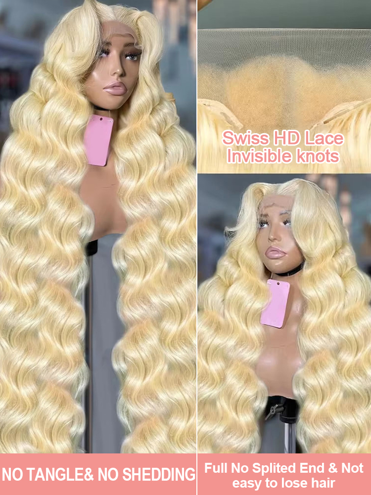 13x4 Honey Blonde Colored Wate - đánh giá và giá 613 Blonde Body Wave Lace Front Wig