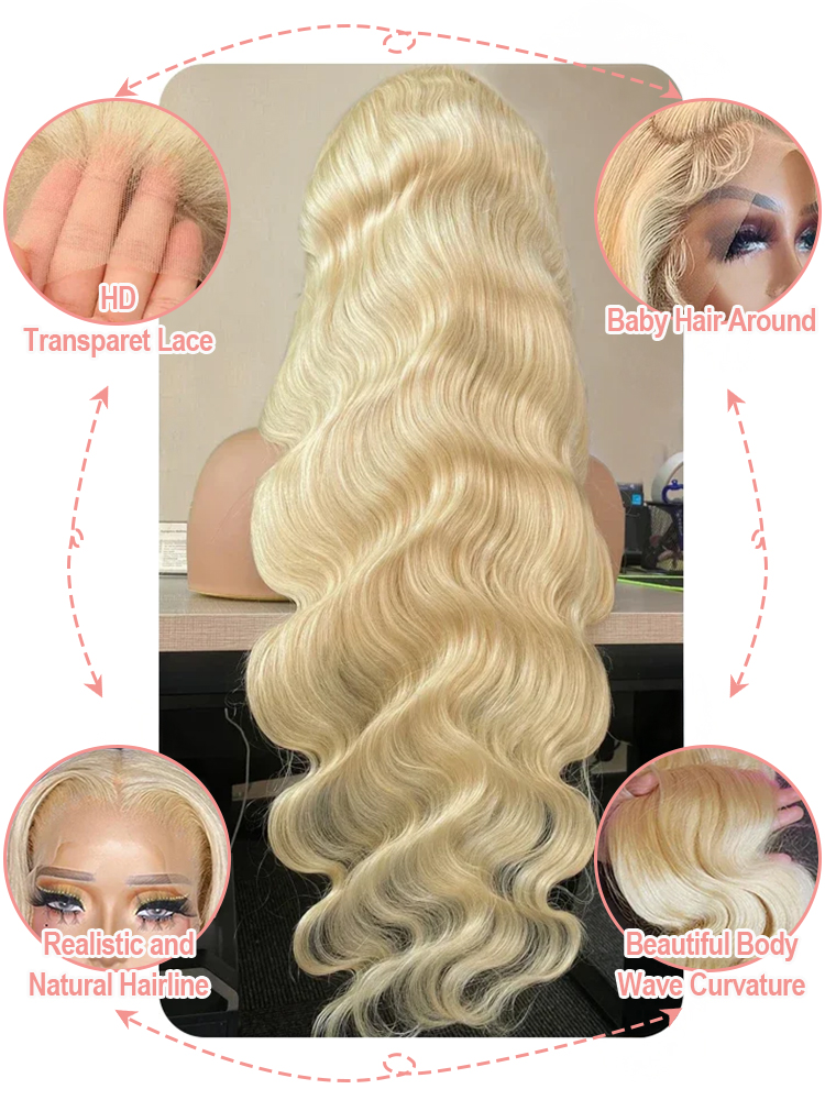 13x4 Honey Blonde Colored Wate - đánh giá và giá 613 Blonde Body Wave Lace Front Wig