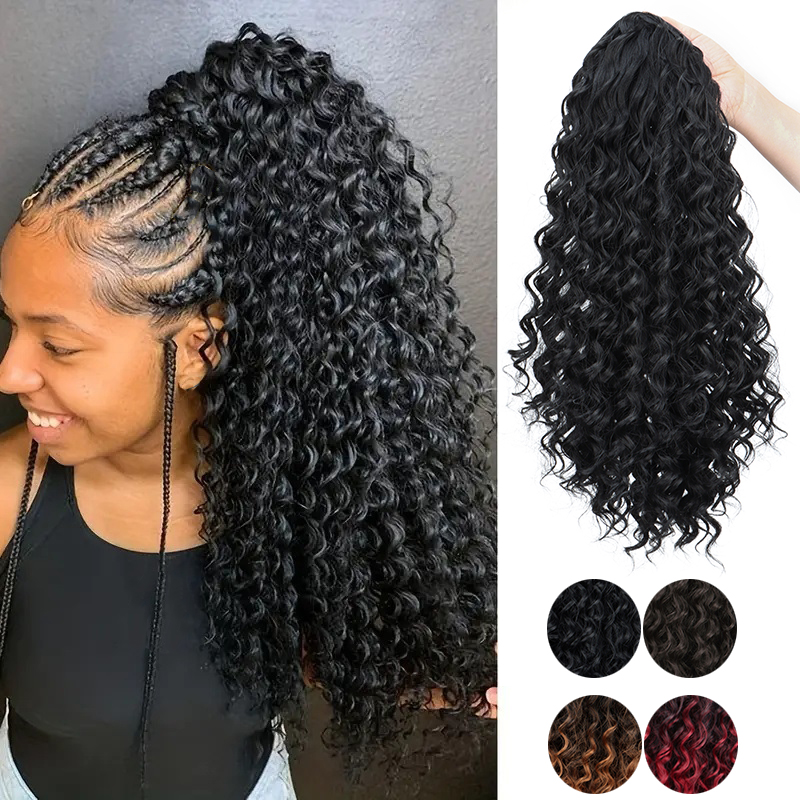 Synthetic 18Inch Long Kinky Cu - đánh giá và giá Drawstring Afro Curly Puff Ponytail