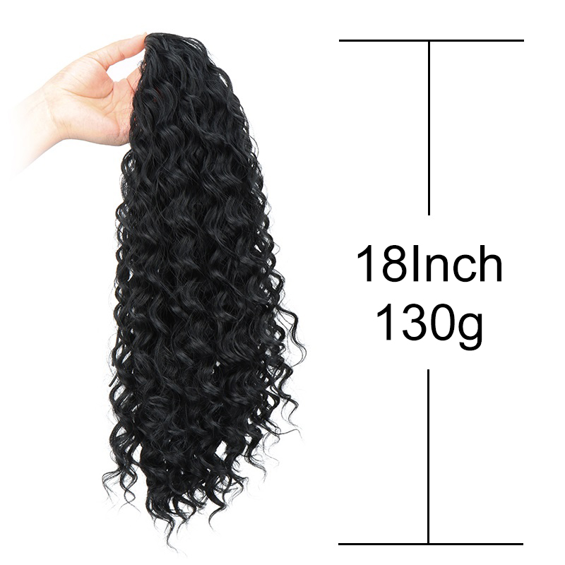 Synthetic 18Inch Long Kinky Cu - đánh giá và giá Drawstring Afro Curly Puff Ponytail