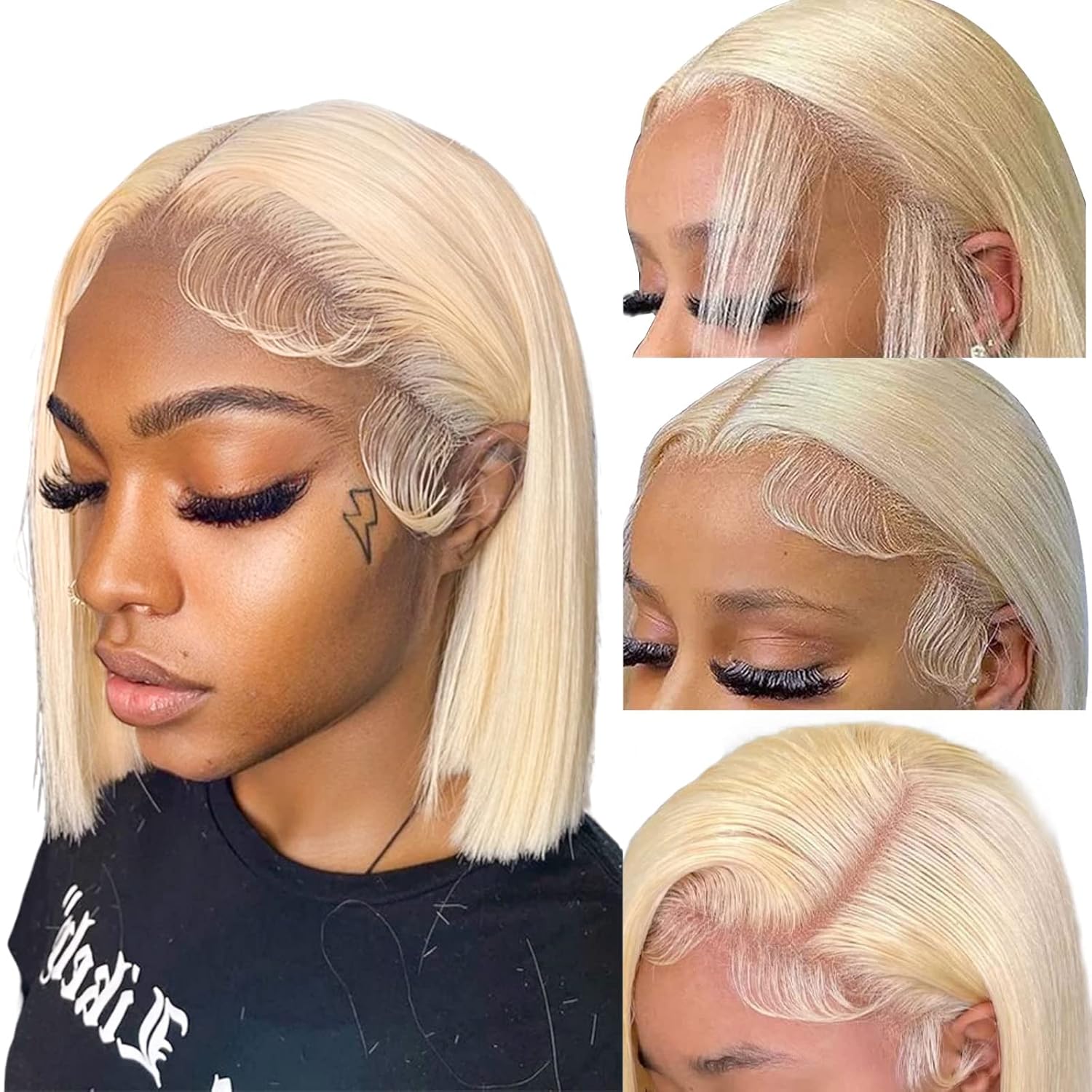 Honey Blonde Bob Wigs Human Ha - đánh giá và giá Glueless Wear And Go Human Hair Wig