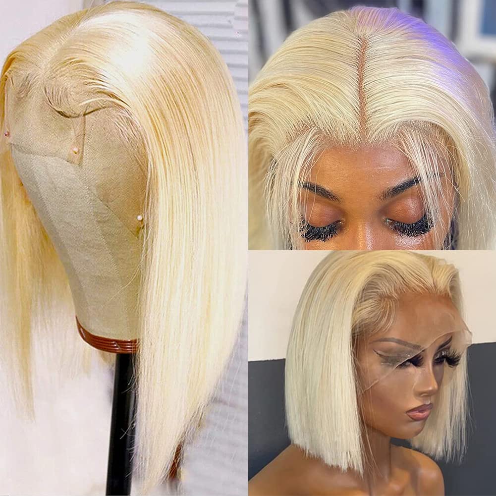 Honey Blonde Bob Wigs Human Ha - đánh giá và giá Glueless Wear And Go Human Hair Wig