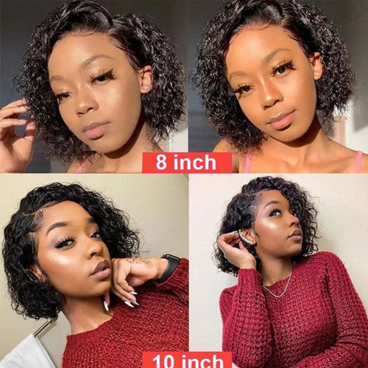 Deep Wave Wigs Human Hair 180  - đánh giá và giá Glueless Wear And Go Human Hair Wig