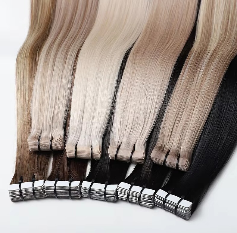 Tape Ins Human Hair Extensions - đánh giá và giá Invisible Tape In Extensions Real Hair