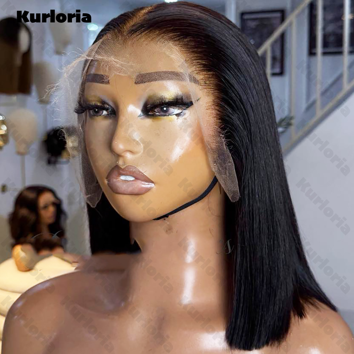 Straight Bob Wig Natural Black - đánh giá và giá Glueless Wear And Go Human Hair Wig
