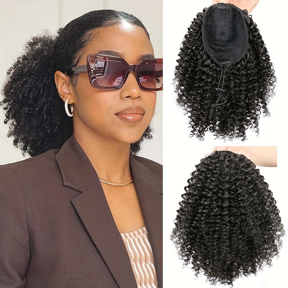 Afro Kinky Curly Puff Ponytail - đánh giá và giá Drawstring Afro Curly Puff Ponytail