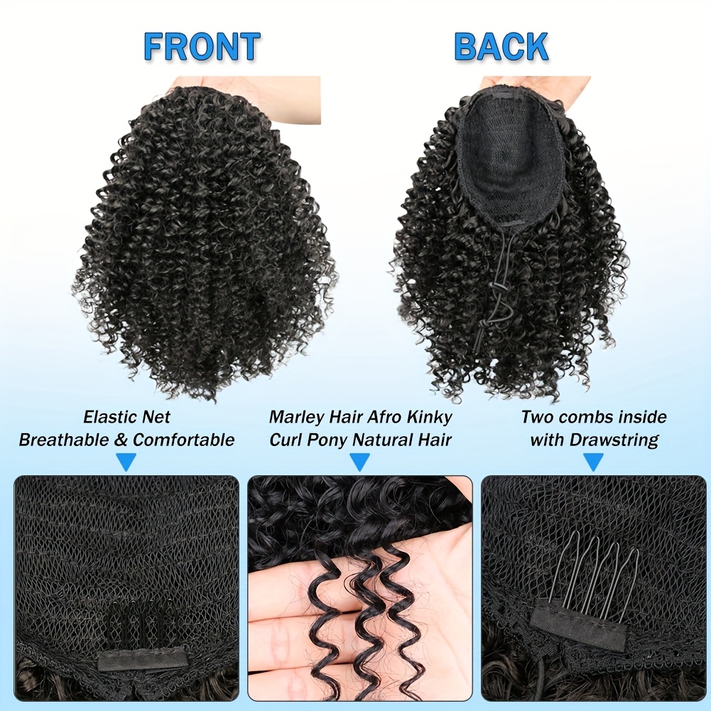 Afro Kinky Curly Puff Ponytail - đánh giá và giá Drawstring Afro Curly Puff Ponytail