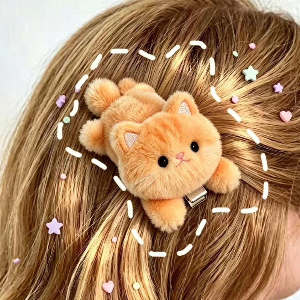 Cute Fluffy Plush Cat Hair Cli - đánh giá và giá Hair Bundles