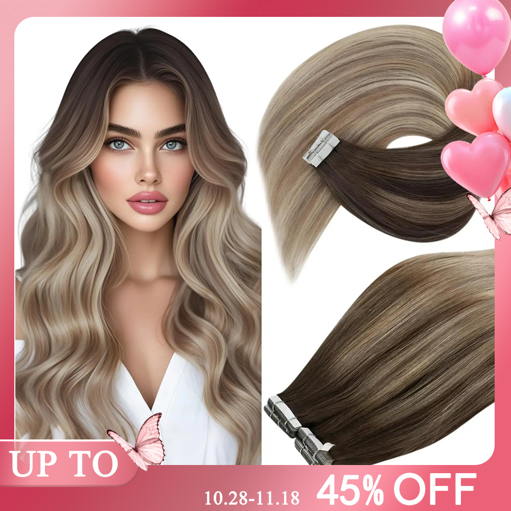 VeSunny Tape in Hair Extension - đánh giá và giá Invisible Tape In Extensions Real Hair