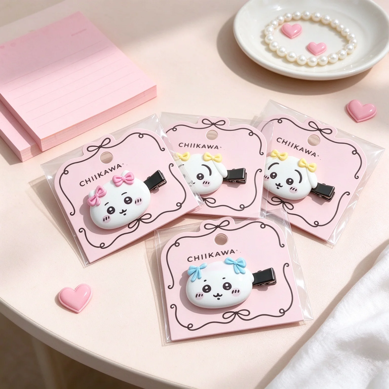 @Cute Chiikawa Resin Bow Hair  - đánh giá và giá Hair Bundles
