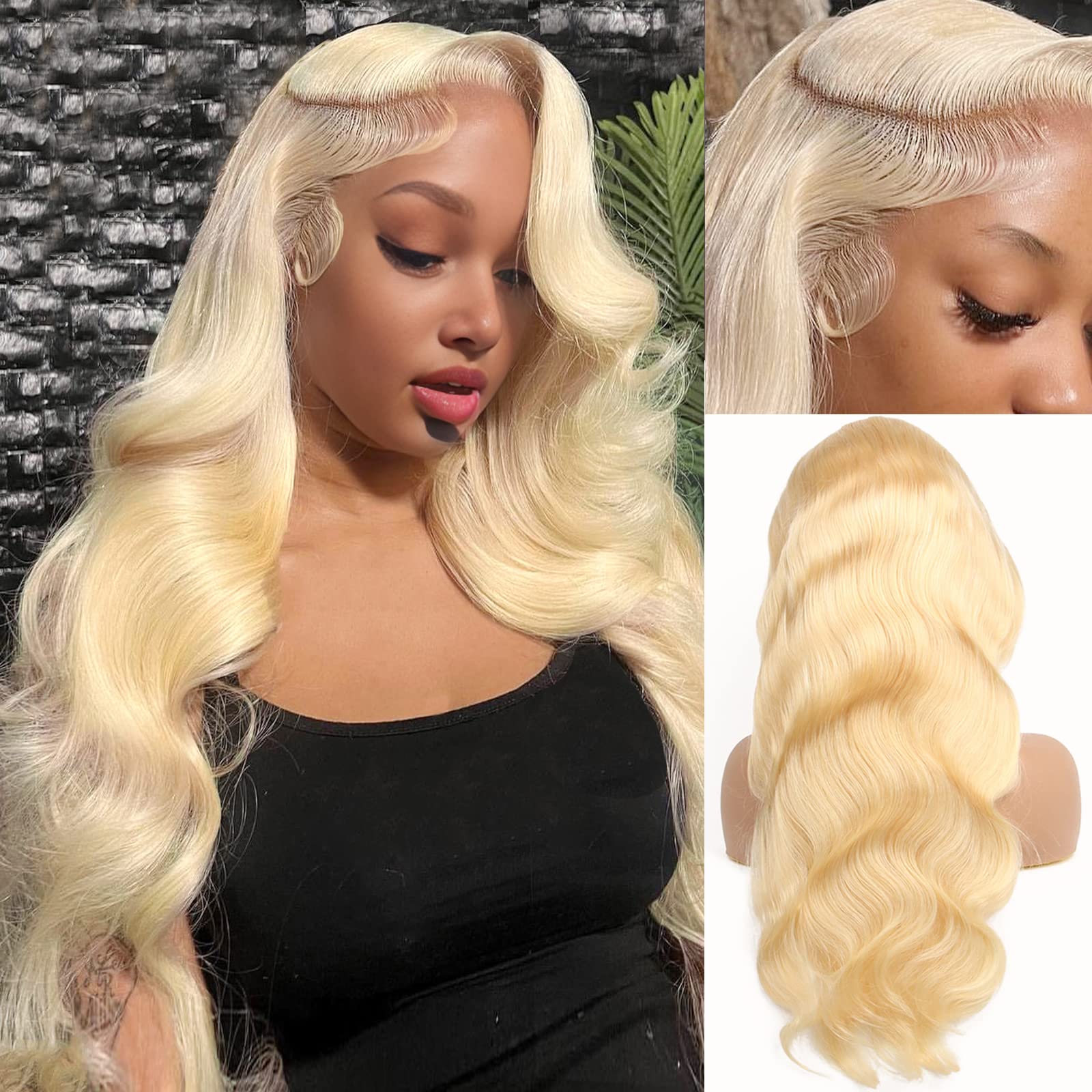 13x6 Lace Front 613 Wig Human  - đánh giá và giá 613 Blonde Body Wave Lace Front Wig